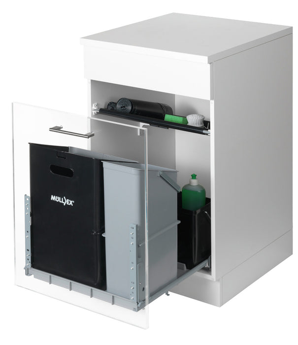 Müllex | Comfort 35 17 4 4 Abfallsammler für Frontauszüge schwarz hellgrau