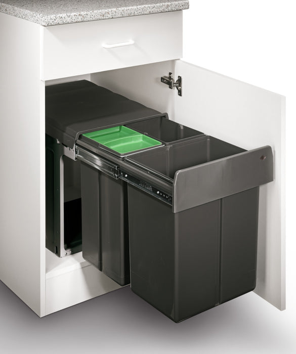 Naber | Bio Trio Maxi 40 DT Abfallsammler für Drehtüren anthrazit