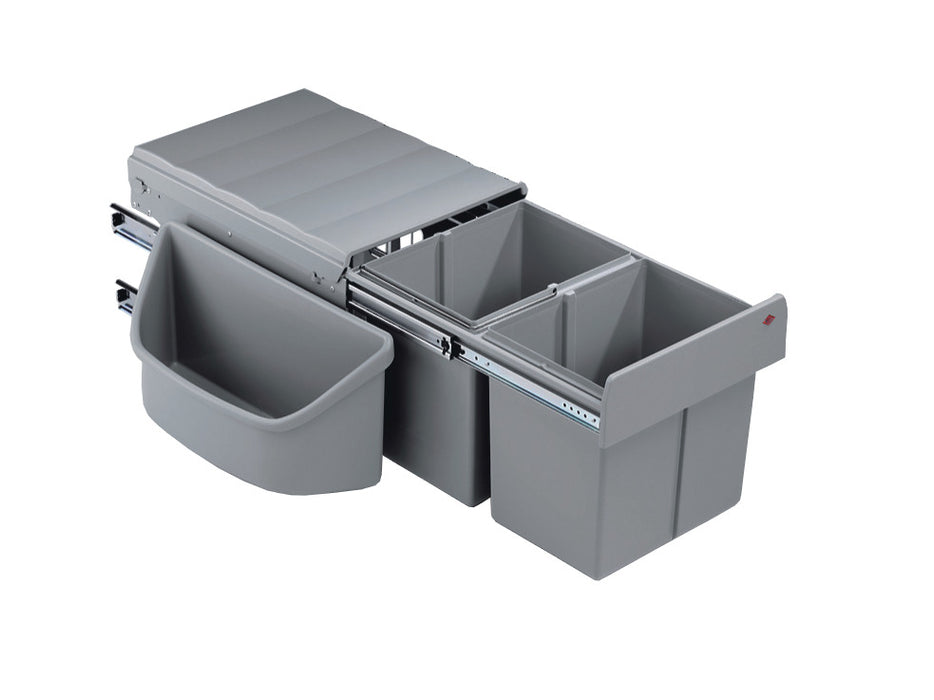 Naber | Corner Boy 2 (für Diagonaleckschränke) Abfallsammler für Eckschränke alu grau