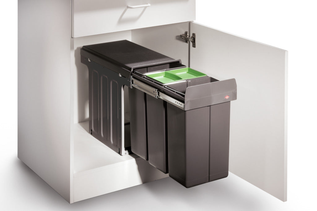 Naber | Bio Trio DT Abfallsammler für Drehtüren Biodeckel anthrazit