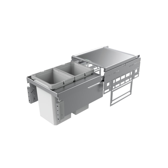 Naber | Cox® Base 360 S 400-2 Abfallsammler für Frontauszüge hellgrau 360 mm