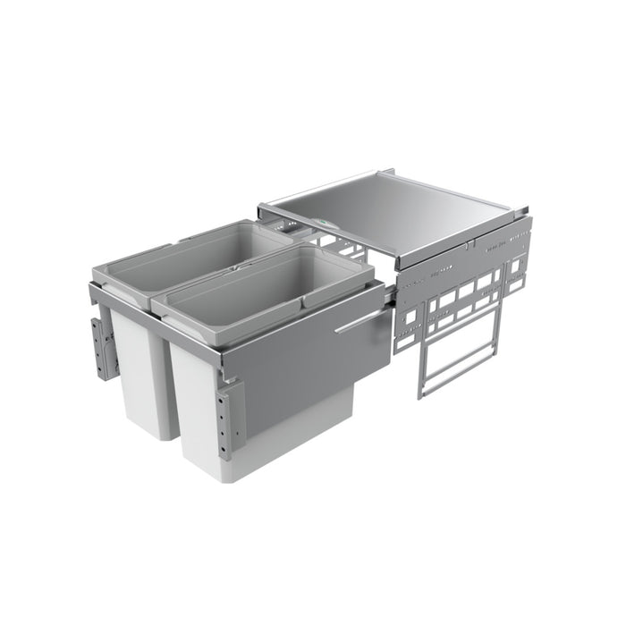 Naber | Cox® Base 360 S 450-2 Abfallsammler für Frontauszüge hellgrau 360 mm