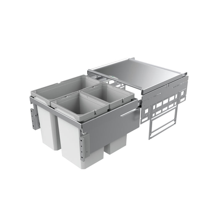 Naber | Cox® Base 360 S 500-3 Abfallsammler für Frontauszüge hellgrau 360 mm