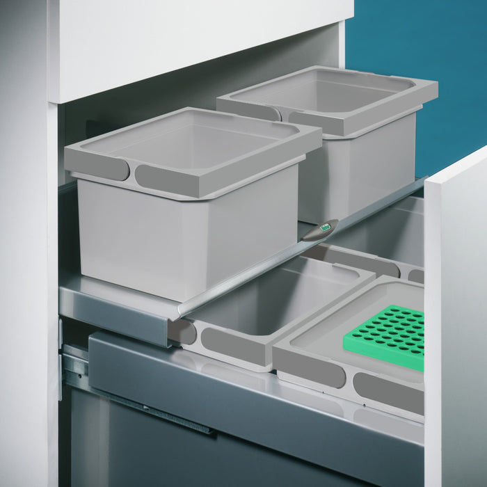 Naber | Cox® Base Einzeleimer Abfallsammler für Frontauszüge hellgrau