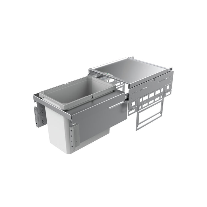 Naber | Cox® Base 360 S 400-1 Abfallsammler für Frontauszüge hellgrau 360 mm