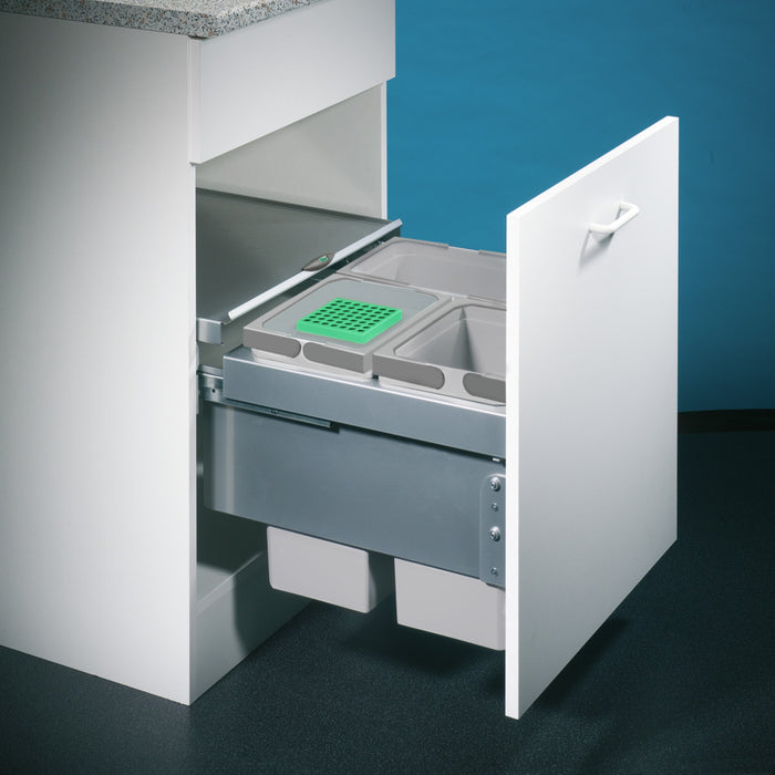 Naber | Cox® Base 360 S 500-3 Abfallsammler für Frontauszüge Biodeckel hellgrau 360 mm