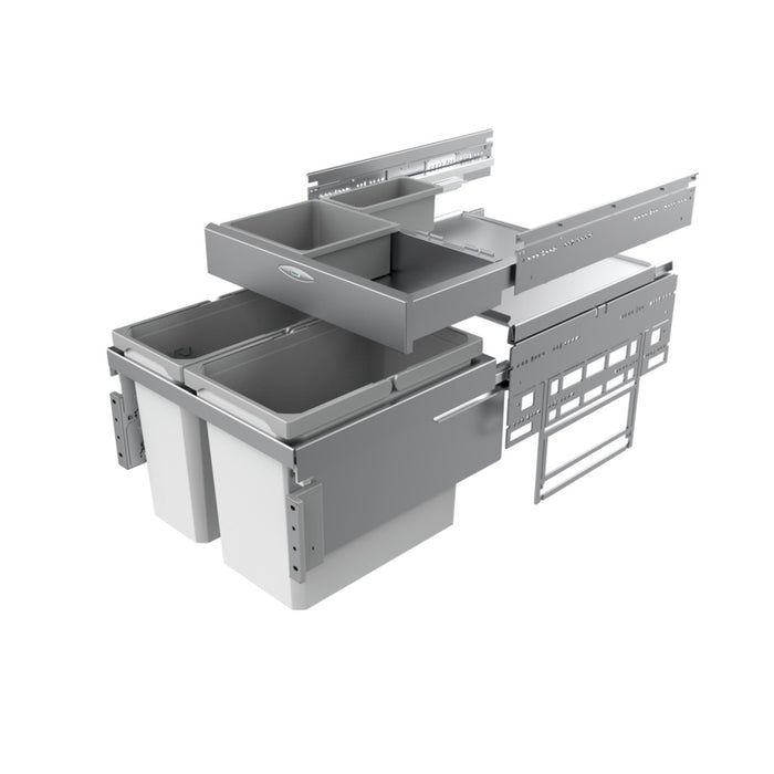 Naber | Cox® Base 360 S 500-2 mit Board Abfallsammler für Frontauszüge hellgrau 460 mm