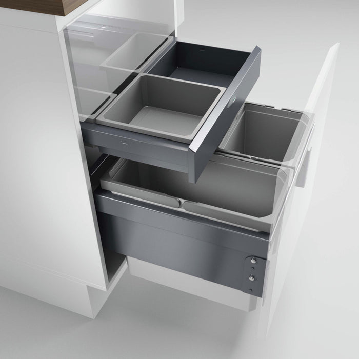 Naber | Cox® Base 360 S 500-3 mit Board Abfallsammler für Frontauszüge hellgrau 460 mm