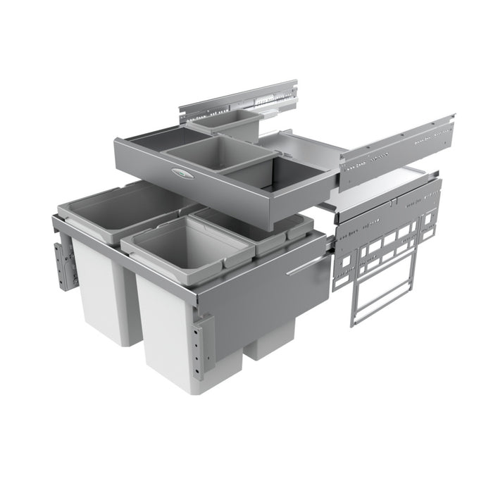 Naber | Cox® Base 360 S 600-3 mit Board Abfallsammler mit Frontauszugssystem hellgrau 460 mm