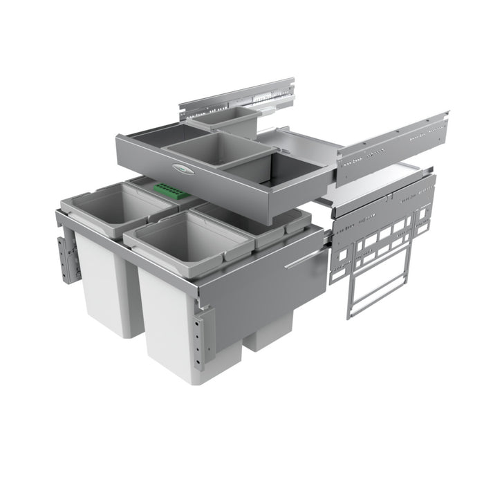 Naber | Cox® Base 360 S 600-4 Board Abfallsammler für Frontauszüge Biodeckel hellgrau 460 mm