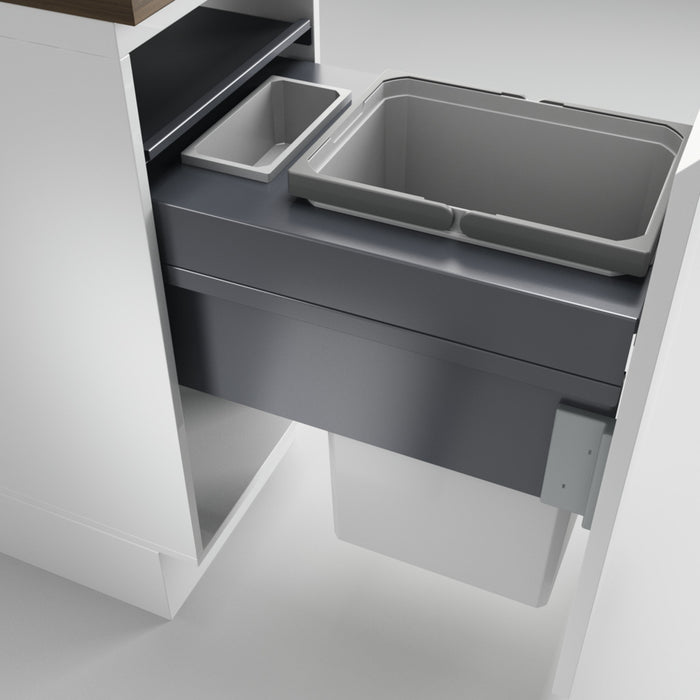 Naber | Cox Clan® 580 400-2 Abfallsammler für Frontauszüge hellgrau 580 mm