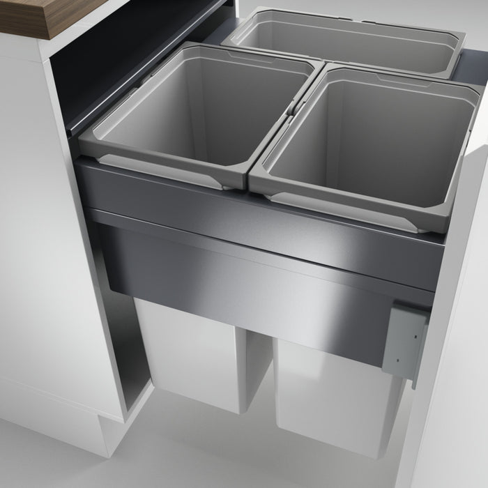 Naber | Cox Clan® 580 600-3 Abfallsammler für Frontauszüge hellgrau 580 mm