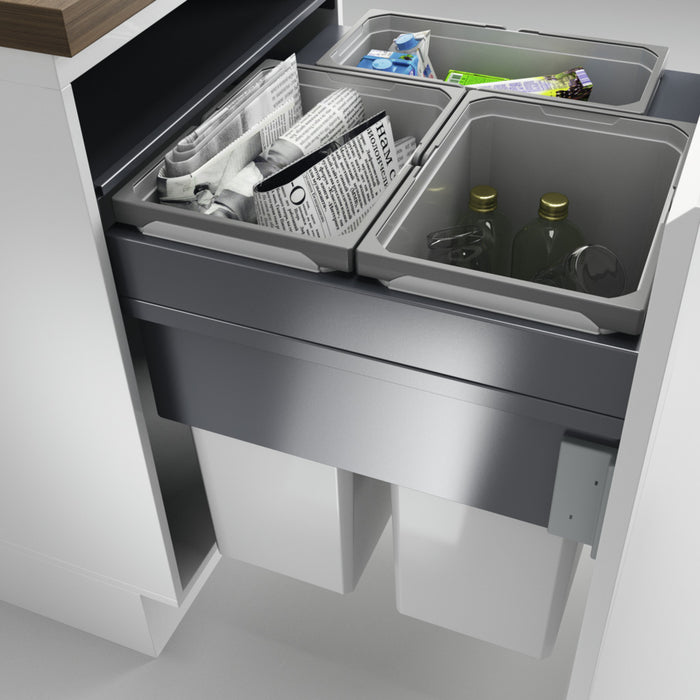 Naber | Cox Clan® 580 600-3 Abfallsammler für Frontauszüge hellgrau 580 mm