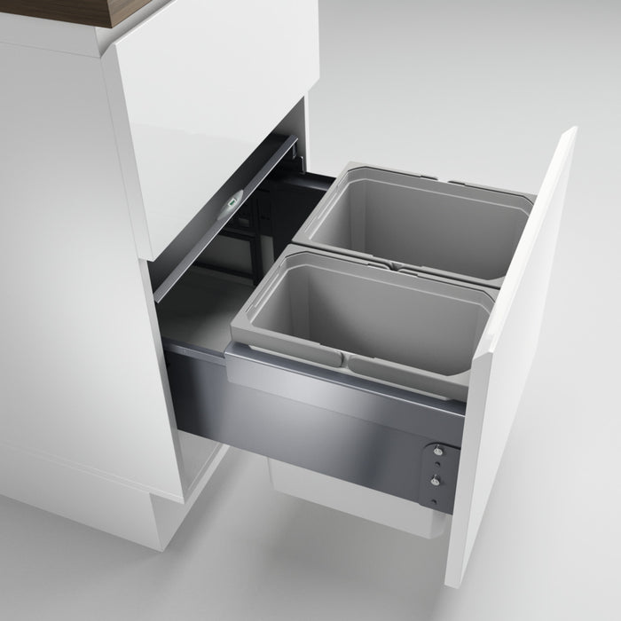 Naber | Cox® Base 360 K 500-2 Abfallsammler für Frontauszüge hellgrau 360 mm