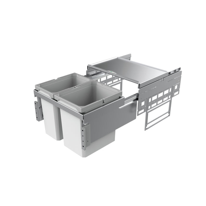 Naber | Cox® Base 360 K 500-2 Abfallsammler für Frontauszüge hellgrau 360 mm