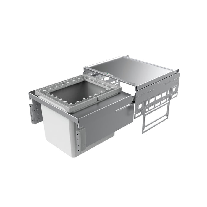 Naber | Cox® Base 360 R 500-1 Abfallsammler für Frontauszüge hellgrau 360 mm