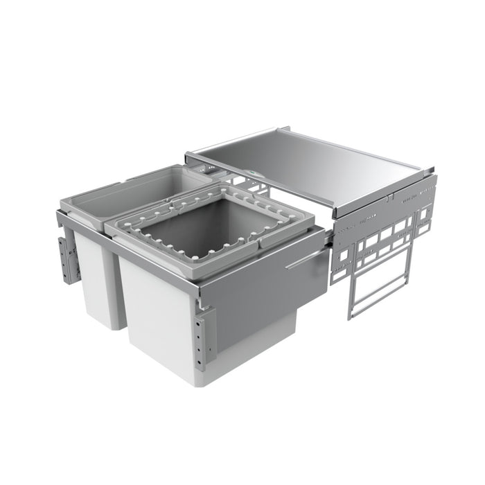 Naber | Cox® Base 360 R 600-2 Abfallsammler für Frontauszüge hellgrau 360 mm