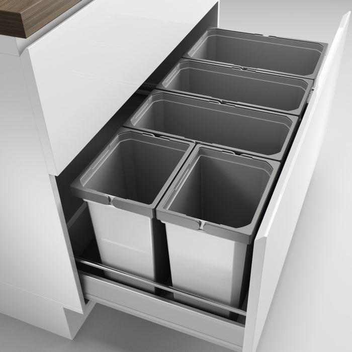 Naber | Cox® Box 350 S 1000-5 Abfallsammler für vorhandene Auszüge hellgrau