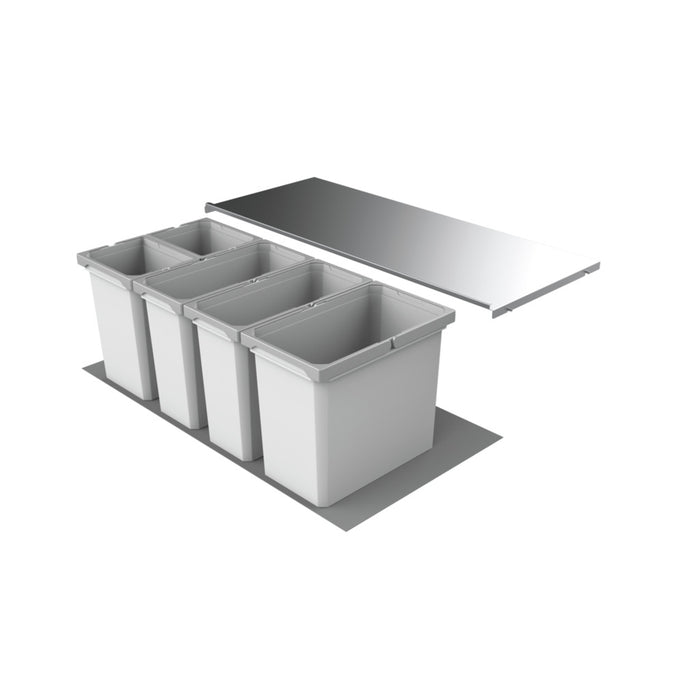 Naber | Cox® Box 350 S 1000-5 Abfallsammler für vorhandene Auszüge hellgrau