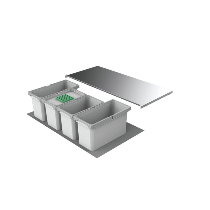 Naber | Cox® Box 235 S 900-4 Bio Abfallsammler für vorhandene Auszüge hellgrau