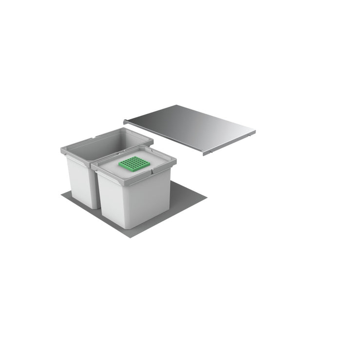 Naber | Cox® Box 275 S 600-2 Bio Abfallsammler für vorhandene Auszüge hellgrau