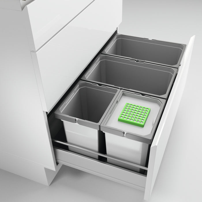 Naber | Cox® Box 275 S 800-4 Bio Abfallsammler für vorhandene Auszüge hellgrau