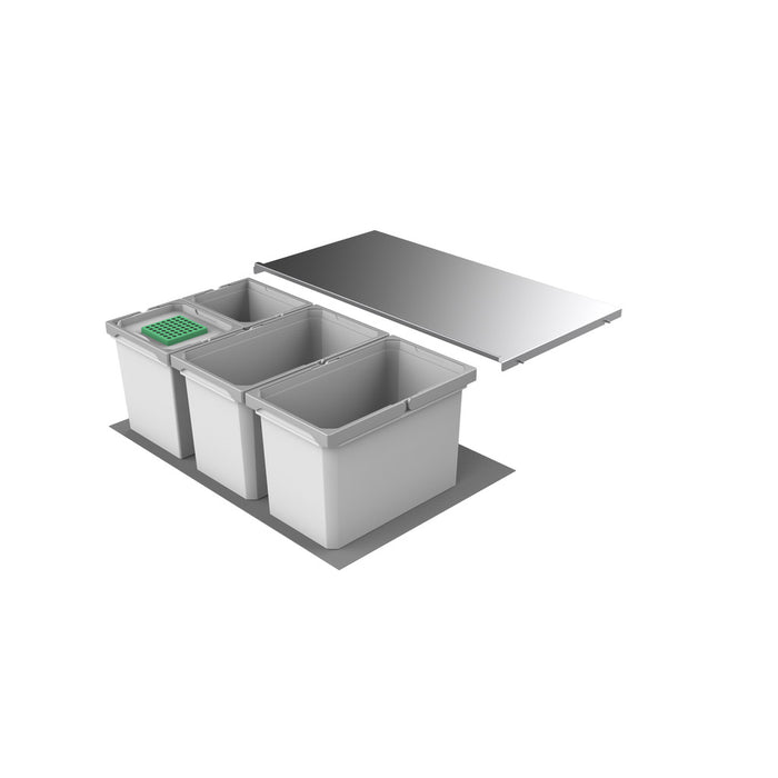 Naber | Cox® Box 275 S 800-4 Bio Abfallsammler für vorhandene Auszüge hellgrau