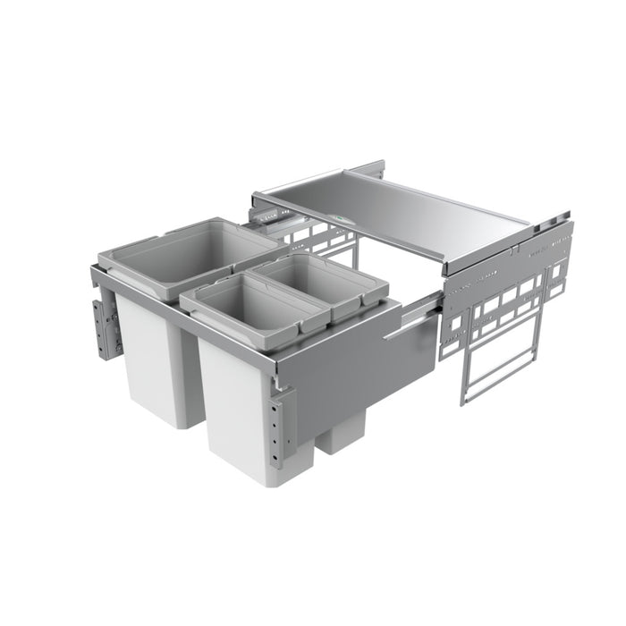 Naber | Cox® Base 360 K 600-3 Abfallsammler mit Frontauszugssystem hellgrau 360 mm