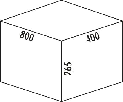 Naber Pullboy Versa® 265 K/800-4, Abfallsammelsystem, anthrazit, H 265 mm