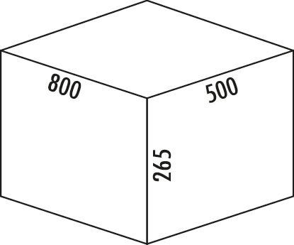 Naber Pullboy Versa® 265 S/800-4, Abfallsammelsystem, anthrazit, H 265 mm