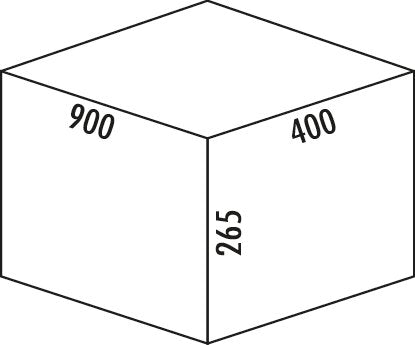 Naber Pullboy Versa® 265 K/900-4, Abfallsammelsystem, anthrazit, H 265 mm