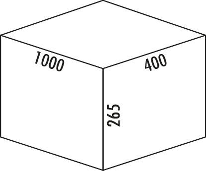 Naber Pullboy Versa® 265 K/1000-4, Abfallsammelsystem, anthrazit, H 265 mm
