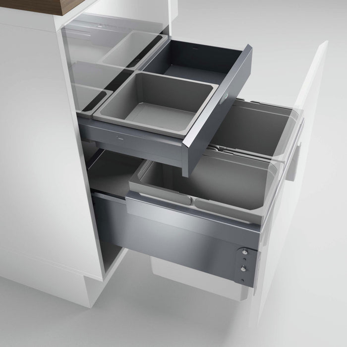 Naber | Cox® Base 360 K 500-2 mit Board Abfallsammler für Frontauszüge hellgrau 460 mm