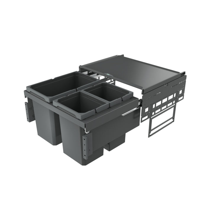 Naber | Cox® Base 360 S 600-3 Abfallsammler mit Frontauszugssystem anthrazit 360 mm