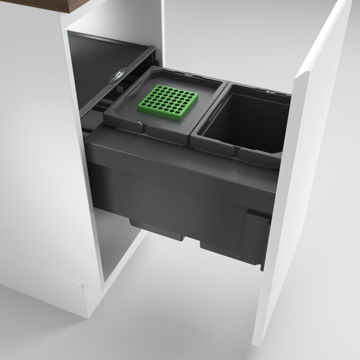 Naber | Cox® Base 360 S 400-2 Abfallsammler für Frontauszüge Biodeckel anthrazit 360 mm