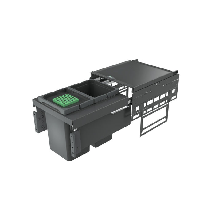 Naber | Cox® Base 360 S 400-2 Abfallsammler für Frontauszüge Biodeckel anthrazit 360 mm