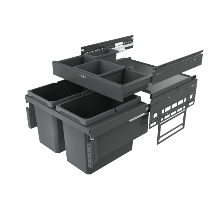 Naber | Cox® Base 360 S 600-2 mit Board Abfallsammler mit Frontauszugssystem anthrazit 460 mm