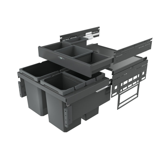 Naber | Cox® Base 360 S 600-3 mit Board Abfallsammler mit Frontauszugssystem anthrazit 460 mm