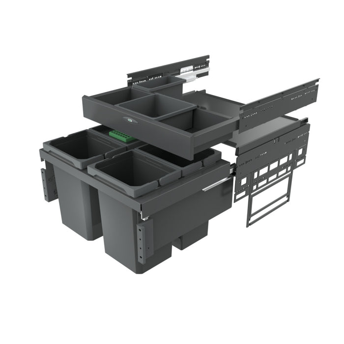 Naber | Cox® Base 360 S 600-4 Board Abfallsammler für Frontauszüge Biodeckel anthrazit 460 mm