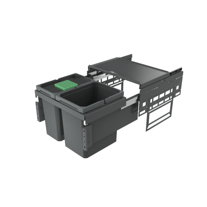 Naber | Cox® Base 360 K 500-2 Abfallsammler für Frontauszüge Biodeckel anthrazit 360 mm