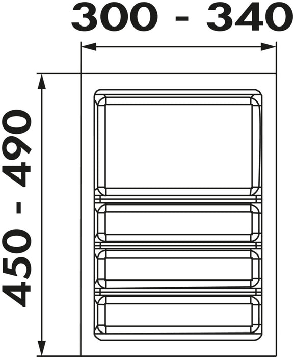 Naber | Ordine | Besteckeinsatz | 400er Schrank | 1 Trennstege Set