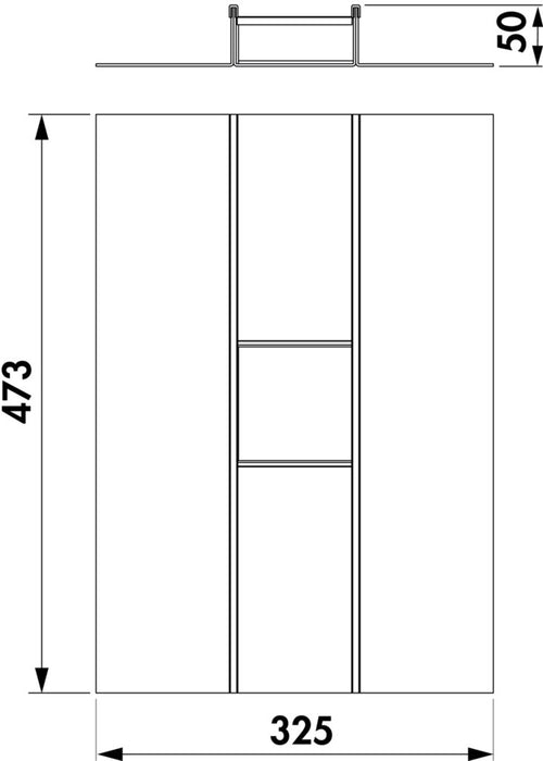 Naber Besteckeinsatz Kvalito, Besteckeinsatz, für 400er Schrank, anthrazit