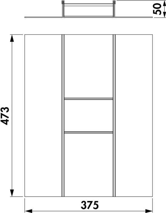 Naber Besteckeinsatz Kvalito, Besteckeinsatz, für 450er Schrank, anthrazit