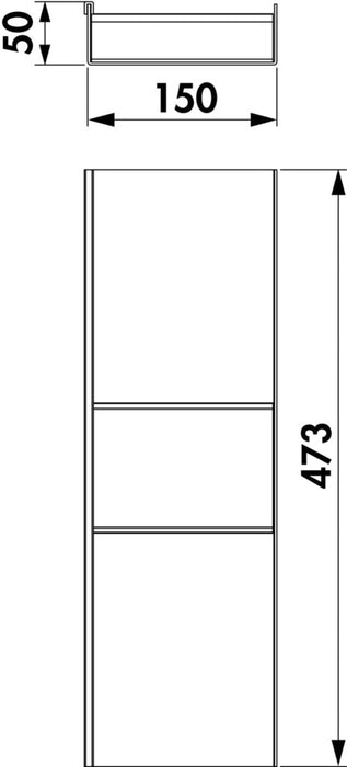 Naber Ergänzungsschale Kvalito, Besteckeinsatz, 150 mm, anthrazit