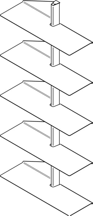 Naber transFORM Regalsystem Sail, Regalsystem, 1500 x 600 x 200 mm (H x B x T), 5 Böden