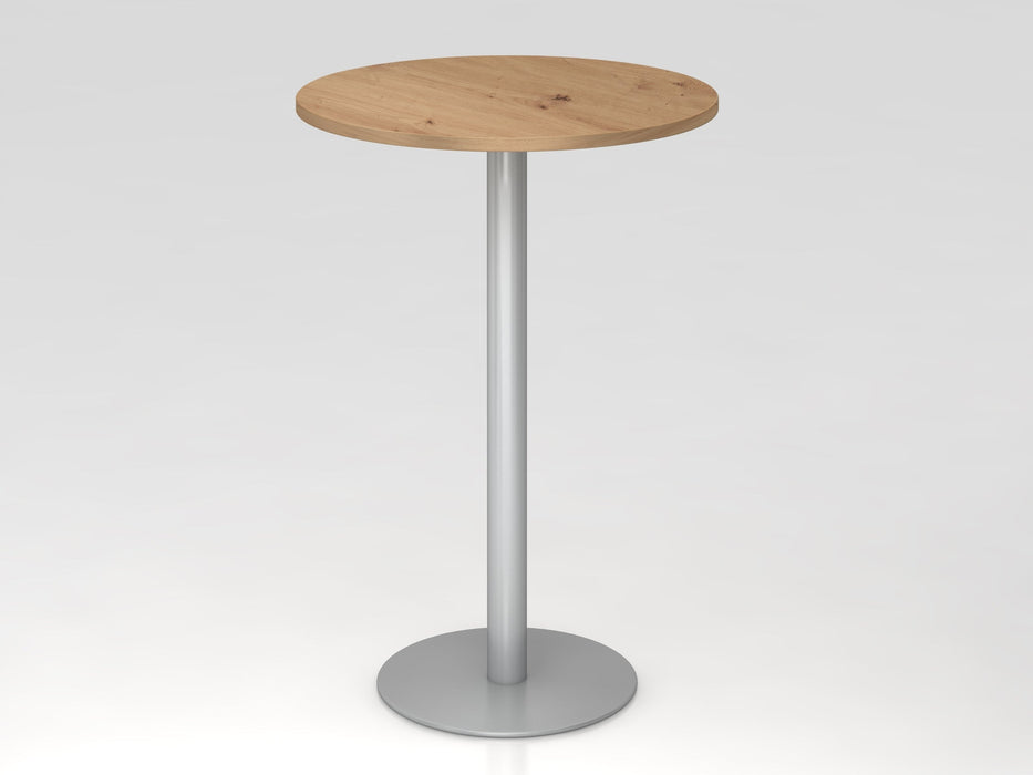 Hammerbacher | Stehtisch 80cm rund Asteiche / Silber
