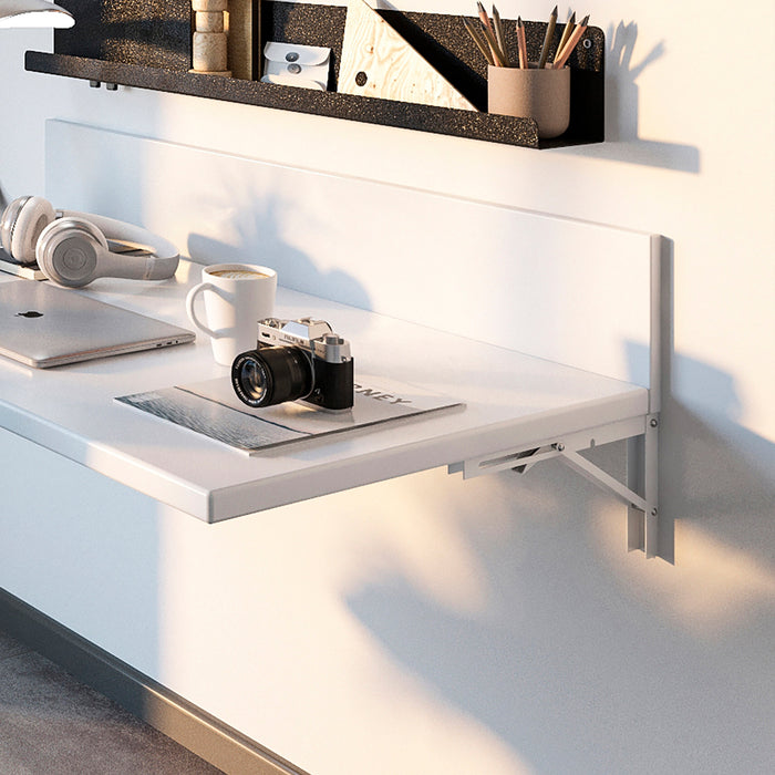 Emuca Satz Klappbarer Stützen, L 403mm, Stahl, Weiß lackiert