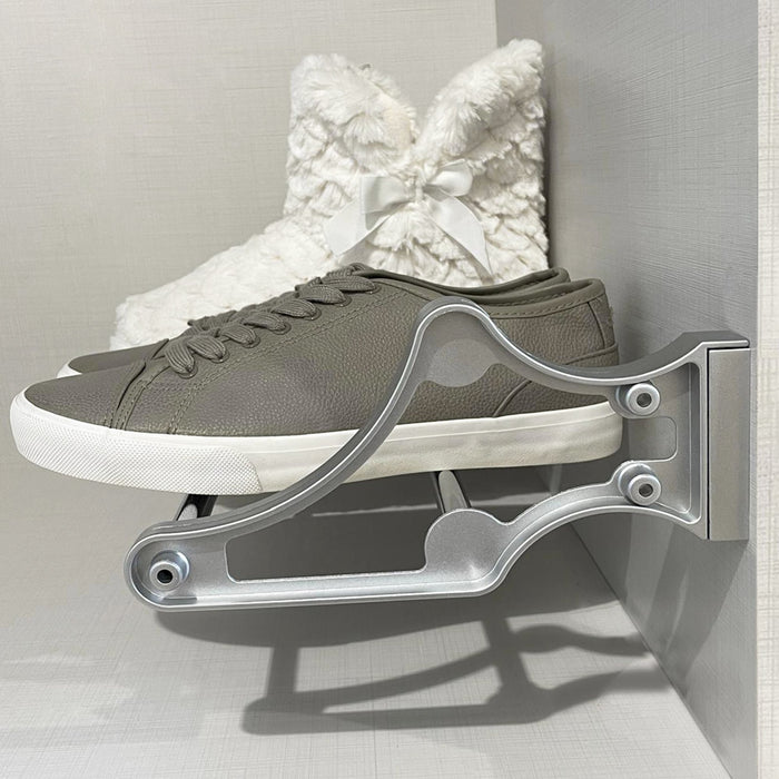 Schuh-Regal Self Schrankinnenraum, Grau metallic, Stahl Kunststoff