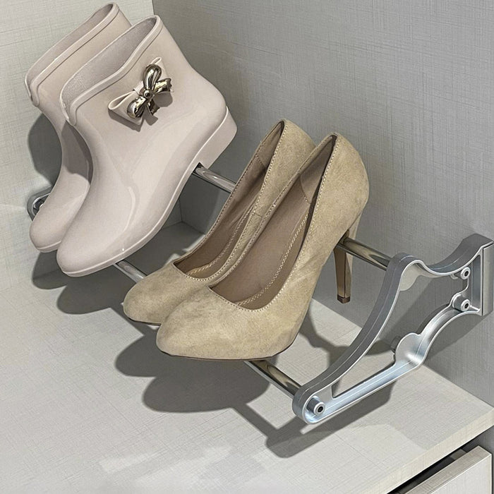Schuh-Regal Self Schrankinnenraum, Grau metallic, Stahl Kunststoff
