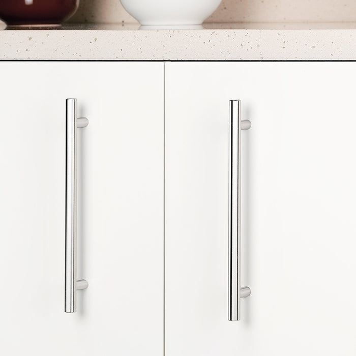 Möbelgriff Orlando, L464mm, 384mm Achsenabstand, Stahl, Nickel satiniert